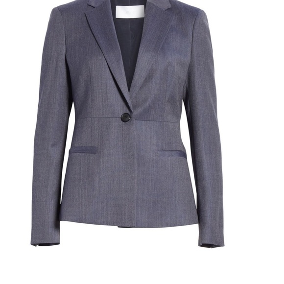 EUC - Hugo Boss Jaliana Blurred Minidessin Wool Jacket - size 8 - Picture 6 of 12